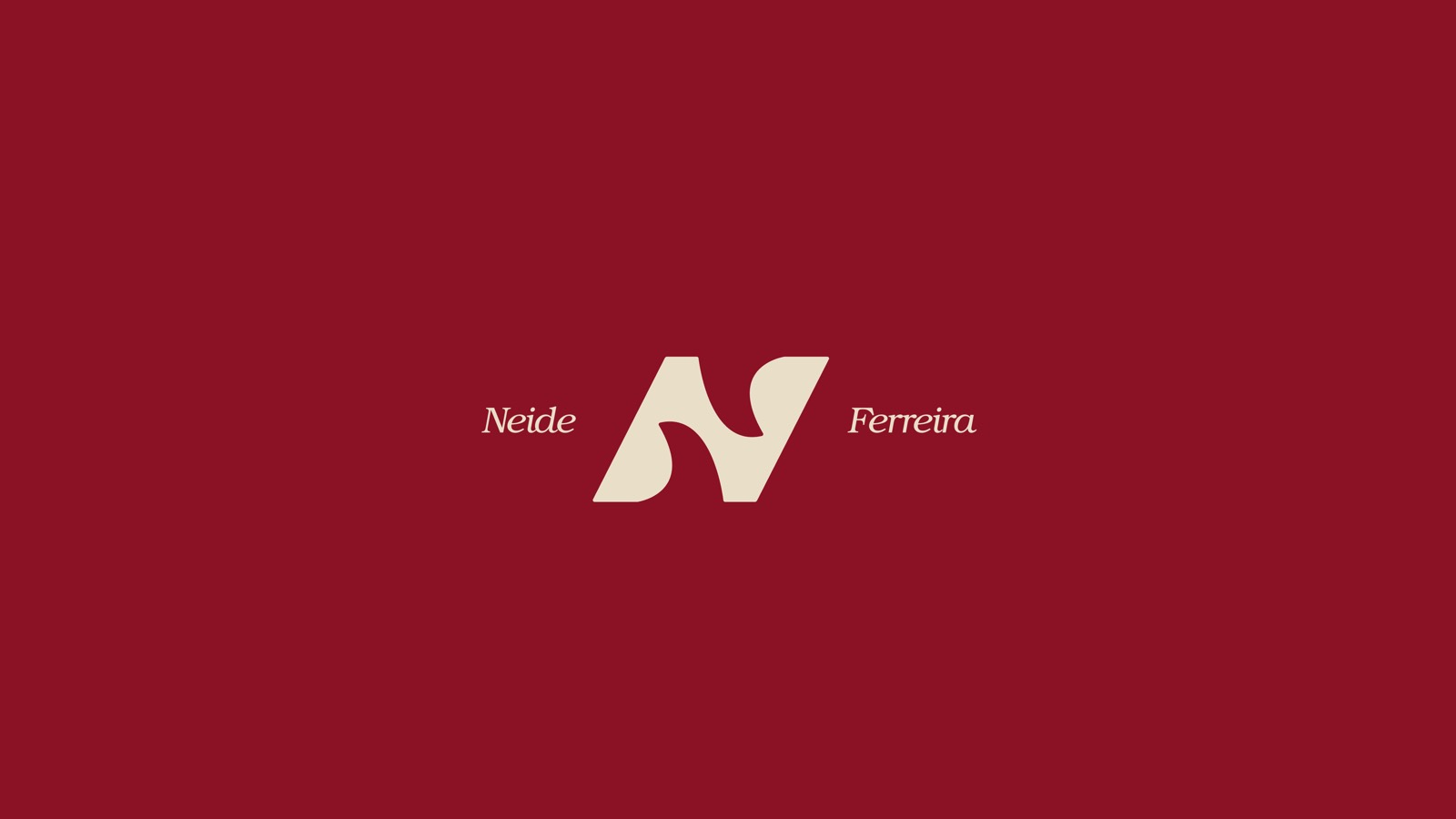 Assinatura Neide Ferreira sobre vermelho
