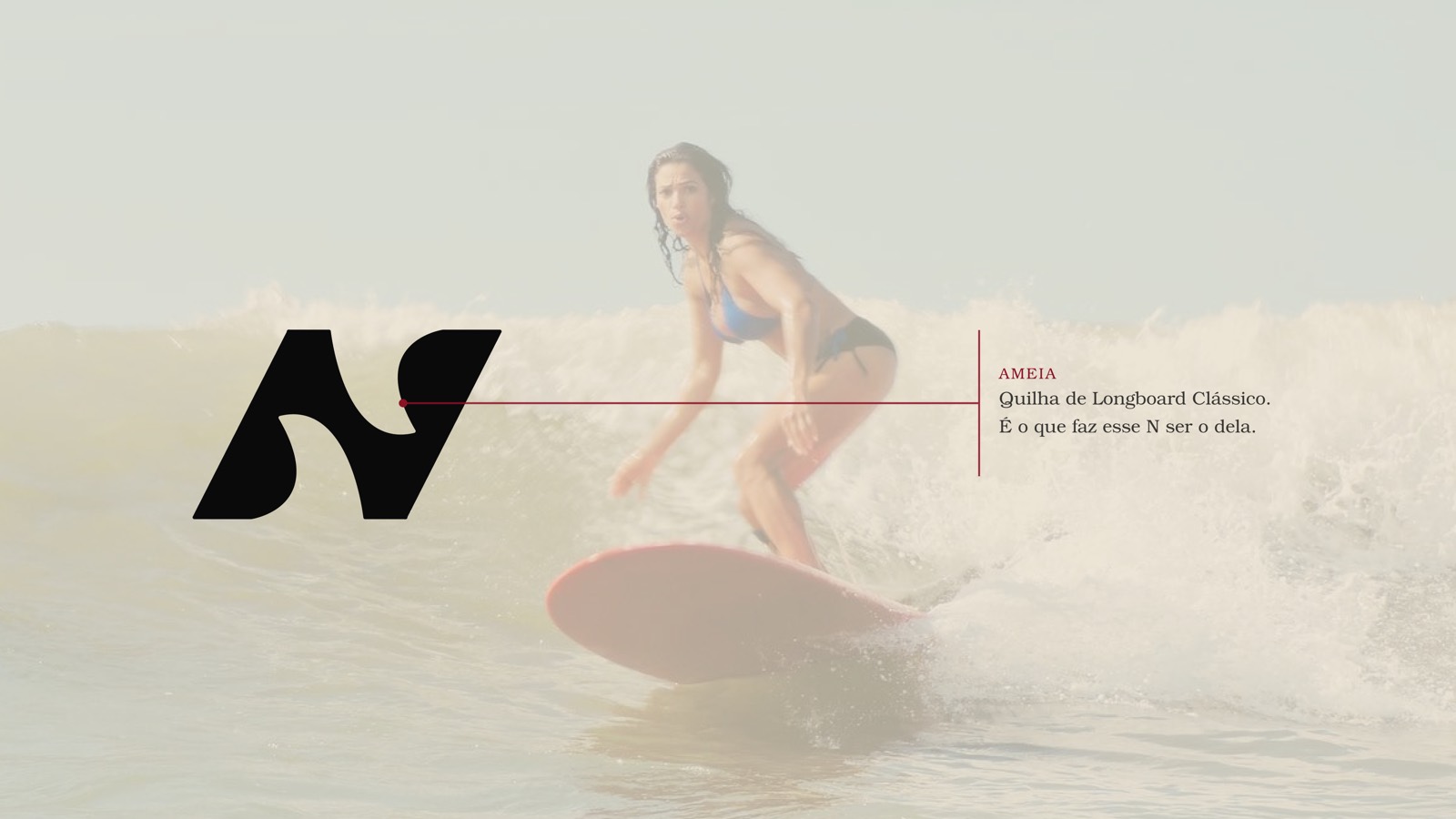 Símbolo N nascido da quilha de longboard